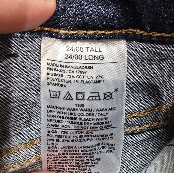 Banana Republic Jeans Women 24 Tall High Rise Slim Raw Hem Ankle - Picture 3 of 6